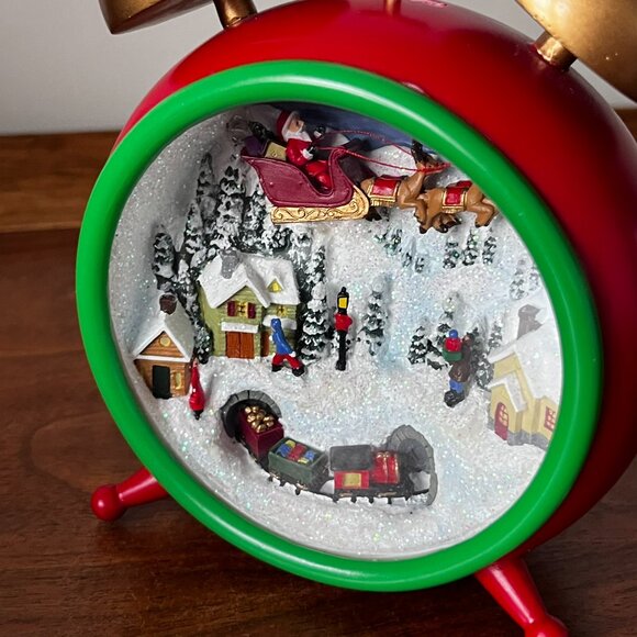 Roman Amusements 6" LED Musical Alarm Clock Figure 2012 Christmas Decor #34531 - Picture 16 of 17